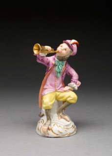 Trumpet Player, Vienna, c. 1760/70. Creator: Vienna State Porcelain Manufactory.