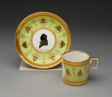 Coffee Cup and Saucer, Vienna, c. 1803. Creator: Vienna State Porcelain Manufactory.