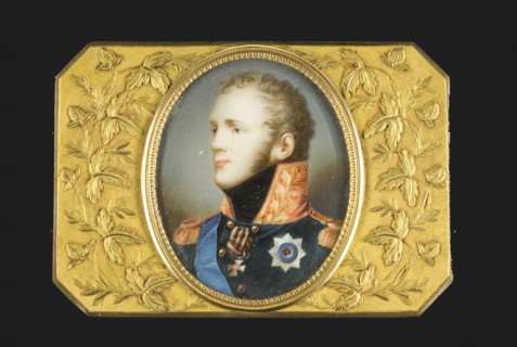 Snuff Box: Portrait of Tsar Alexander I, Vienna, 1816. Creator: Unknown.