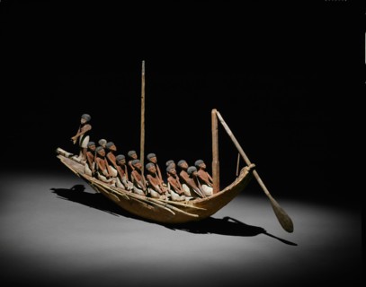Model of a River Boat, Egypt, Middle Kingdom, Dynasty 11-12 (about 2046-1794 BCE). Creator: Unknown.