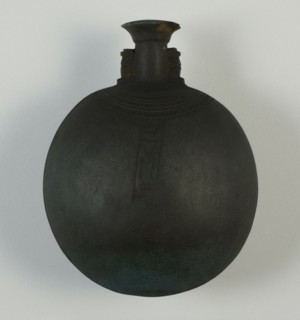New Year's Vessel (Pilgrim Bottle), Egypt, Late Period, Dynasty 26 (664-525 BCE). Creator: Unknown.