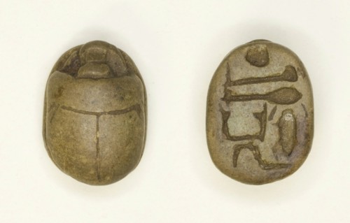 Scarab: Aakheperkara (Thutmose I), Egypt, New Kingdom, Dynasty 18, Reign of Thutmose I... Creator: Unknown.