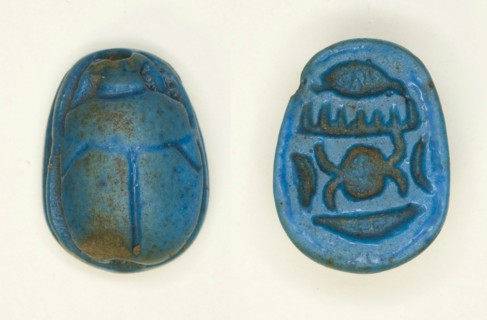 Scarab: Menkheperra (Thutmose III), Egypt, Late Period, Dynasties 26-30 (about 664-343 BCE). Creator: Unknown.