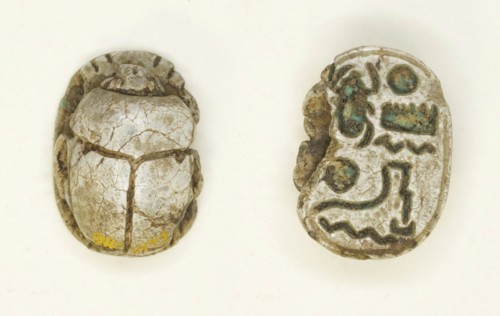 Scarab: Menkheperra (Thutmose III), Egypt, New Kingdom, Ramesside Period, Dynasties 19-20... Creator: Unknown.