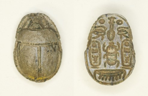 Scarab: Menkheperra (Thutmose III), Egypt, New Kingdom, Dynasty 18, Reign of Thutmose III... Creator: Unknown.