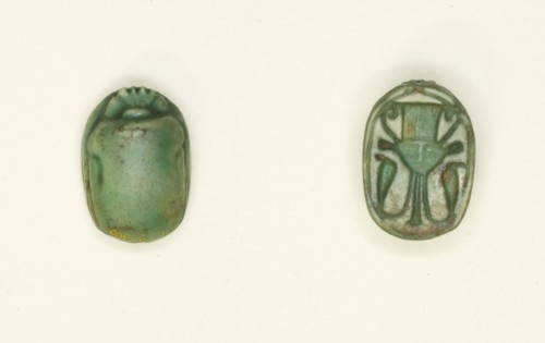 Scarab: Hathor Sistrum, Egypt, New Kingdom, Dynasty 18 (about 1550-1295 BCE). Creator: Unknown.