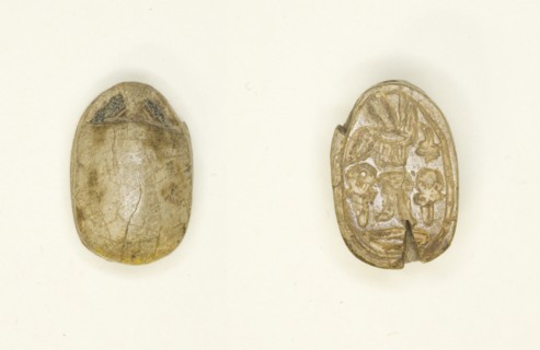 Scarab: Hieroglyphs (nsw-bity, Dd, anx, nb), Egypt, Middle Kingdom, Dynasties 12-14... Creator: Unknown.