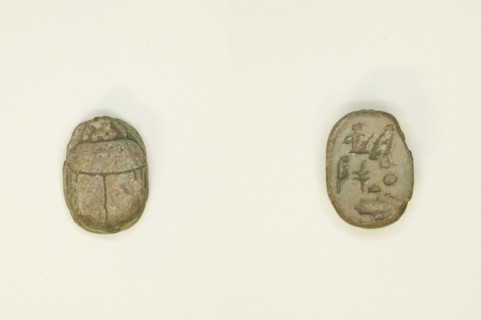 Scarab: Wish Formula, Egypt, New Kingdom-Late Period, Dynasties 18-26 (about 1550-525 BCE). Creator: Unknown.