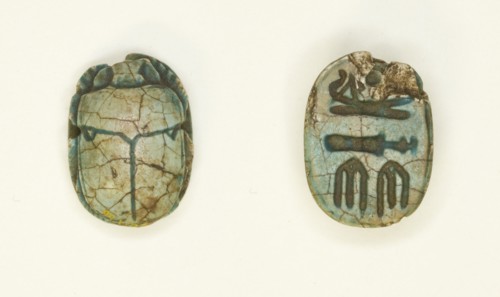 Scarab: Wish Formula, Egypt, Third Intermediate Period, Dynasties 21-25 (about 1069-664 BCE). Creator: Unknown.