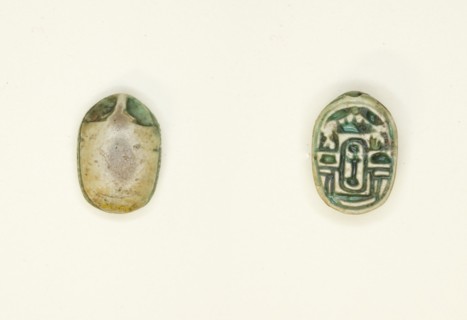 Scarab: Nefera with Hieroglyphs (kA-signs, xaw), Egypt, Middle Kingdom-Second Intermediate Period... Creator: Unknown.