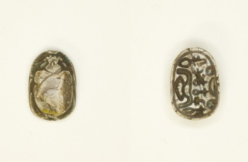 Scarab: Hieroglyphs, Egypt, Second Intermediate Period, Dynasty 15 (about 1650-1550 BCE). Creator: Unknown.