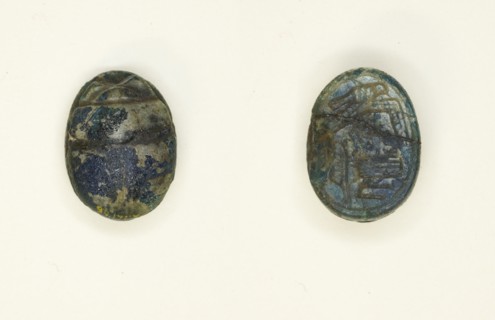 Scarab: Hovering Falcon over Name of God Amun, Egypt, New Kingdom, Dynasties 18-20... Creator: Unknown.