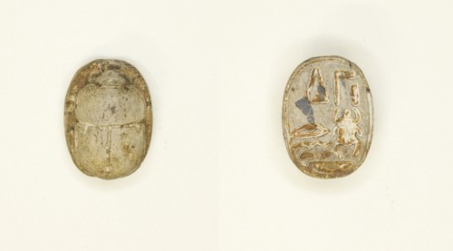 Scarab: Wish Formula (?), Egypt, New Kingdom-Late Period, Dynasties 19-26 (about 1295-525 BCE). Creator: Unknown.
