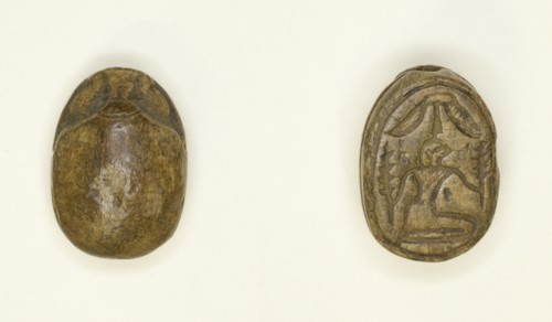 Scarab: Wish Formula (?), Egypt, New Kingdom-Late Period, Dynasties 18-26 (about 1550-525 BCE). Creator: Unknown.