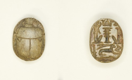 Scarab: Gods and Hieroglyphs, Egypt, New Kingdom-Late Period, Dynasties 18-26 (about 1550-525 BCE). Creator: Unknown.