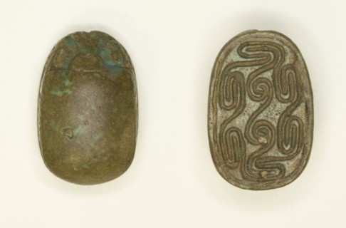 Scarab: Interlocking Scrolls and Spirals, Egypt, Second Intermediate Period, Dynasty 15... Creator: Unknown.