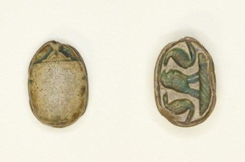 Scarab: Confronted Cobras with Falcon, Egypt, Second Intermediate Period, Dynasty 15... Creator: Unknown.