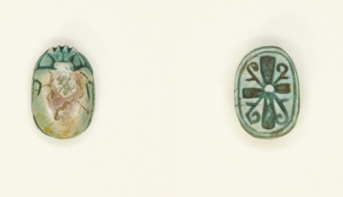Scarab: Cross Pattern, Egypt, Second Intermediate Period, Dynasty 15 (about 1650-1550 BCE). Creator: Unknown.