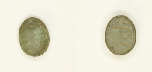 Scarab: Hieroglyphs (?), Egypt, Middle Kingdom-Second Intermediate Period (?), Dynasties 12-15... Creator: Unknown.