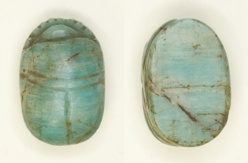 Scarab: Uninscribed, Egypt, Middle Kingdom (?), Dynasties 11-12 (about 2055-1773 BCE). Creator: Unknown.