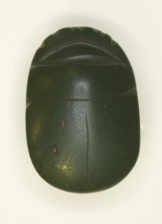 Scarab: Uninscribed, Egypt, Middle Kingdom-Late Period, Dynasties 12-26 (about 1985-525 BCE). Creator: Unknown.