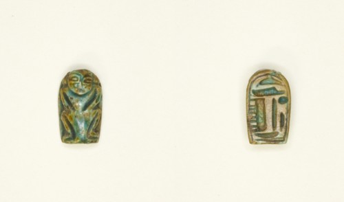 Scaraboid: Dwarf Figure, Egypt, New Kingdom, Dynasties 19-20 (about 1295-1069 BCE). Creator: Unknown.