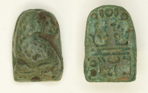 Scaraboid: Squatting Baboon, Egypt, New Kingdom, Dynasties 18-20 (about 1550-1069 BCE). Creator: Unknown.