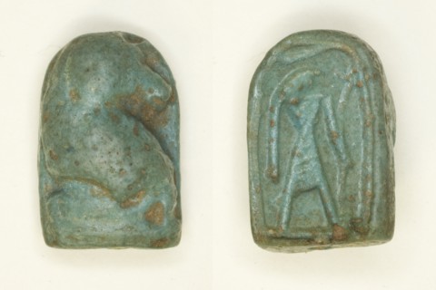 Scaraboid: Squatting Baboon, Egypt, New Kingdom, Dynasties 18-20 (about 1550-1069 BCE). Creator: Unknown.