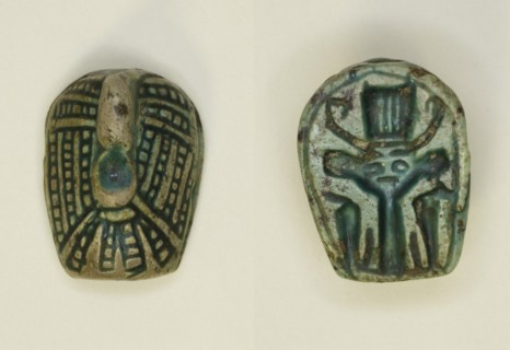 Scaraboid: Duck with Head Resting on Back, Egypt, New Kingdom, Dynasty 18 (about 1550-1295 BCE). Creator: Unknown.