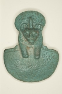 Pectoral Amulet of the Goddess Bastet, Egypt, Third Intermediate Period, Dynasty 21-25 (1070-656 BCE Creator: Unknown.