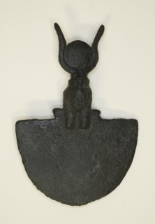 Amulet of an Aegis with the Head of Hathor, Egypt, Third Intermediate Period-Late Period, Dynasties. Creator: Unknown.