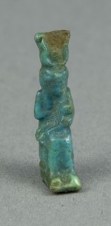 Amulet of the Goddess Isis with Horus as a Child, Egypt, Late Period-Ptolemaic Period (7th-1st... Creator: Unknown.
