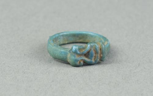 Ring: Head of Hathor, Egypt, New Kingdom, Dynasty 18 (about 1390 BCE). Creator: Unknown.