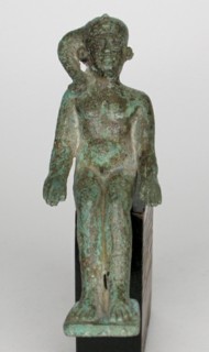 Statuette of the God Harpocrates, Egypt, Late Period-Ptolemaic Period (about 1069-30 BCE). Creator: Unknown.