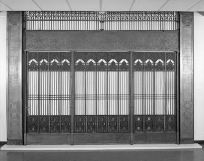 Chicago Stock Exchange Building: Elevator Enclosure Grille T-Plates, 1893/94. Creator: Adler & Sullivan.