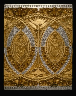 Schiller Theatre Building, Chicago, Illinois: Banquet Room Frieze Panel (Restored), c. 1891/93. Creator: Adler & Sullivan.