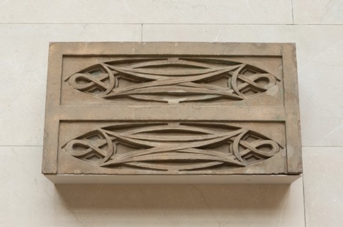 Garrick Theatre: Block of stringcourse from first floor loggia, 1891/92 (demolished 1961). Creator: Adler & Sullivan.