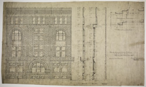 Standard Club, Chicago, Illinois, Revised Elevation and Details, 1887. Creator: Adler & Sullivan.