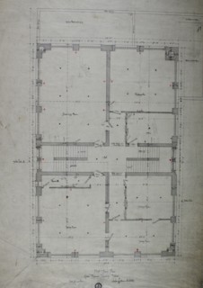 Hebrew Manual Training School, Chicago, Illinois, First Story Plan, 1889/90. Creator: Adler & Sullivan.