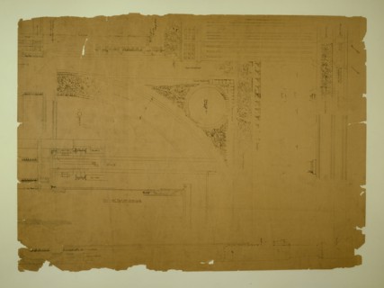 Auditorium Building, Chicago, Illinois, Plaster Details with Electric Lights, c. 1887. Creator: Adler & Sullivan.