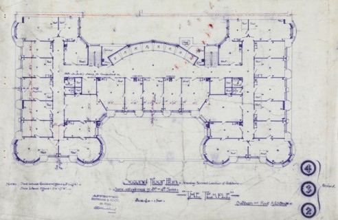 Women's Temple Building, Chicago, Illinois, Working Drawings, 1890-1891. Creator: Burnham and Root.