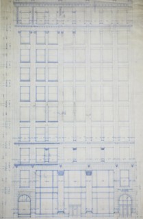 Silversmith Building, Chicago, Illinois, Elevation, 1896. Creator: Daniel Burnham.
