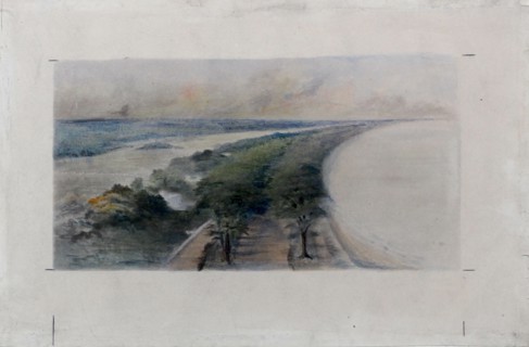 South Shore Park, Chicago, Illinois, Design Sketch, c. 1896. Creator: Daniel Burnham.