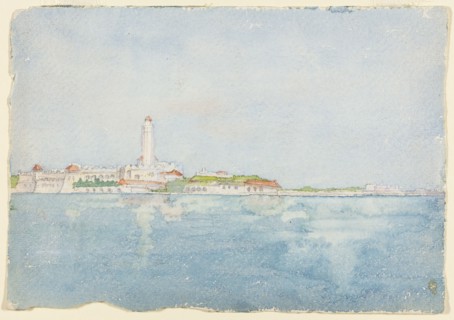 Sketch Taken at Algiers, North Africa, Travel Sketch, 1896. Creator: Daniel Burnham.