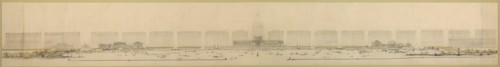 Plate 125 from The Plan of Chicago, 1909: Chicago. Elevation of Grant Park and Harbor; the Eastern.. Creator: Daniel Burnham.