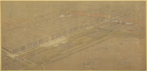 Plate 114 from The Plan of Chicago, 1909: Chicago. Proposed Boulevard and Parkway on Michigan... Creator: Daniel Burnham.