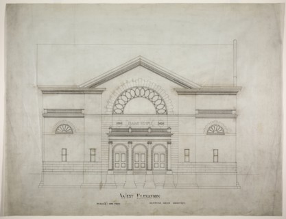 Isaiah Temple, Chicago, Illinois, Alternate West Elevation, 1898/99. Creator: Dankmar Adler.
