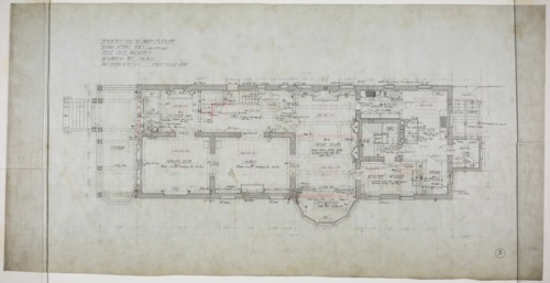 David Lewinsohn House, Chicago, Illinois, First Floor Plan, 1898. Creator: Frederick Louis Foltz.