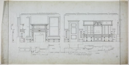 David Lewinsohn House, Chicago, Illinois, Dining Room Elevations and Details, 1898. Creator: Frederick Louis Foltz.