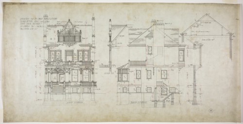 David Lewinsohn House, Chicago, Illinois, North and South Elevations, 1898. Creator: Frederick Louis Foltz.